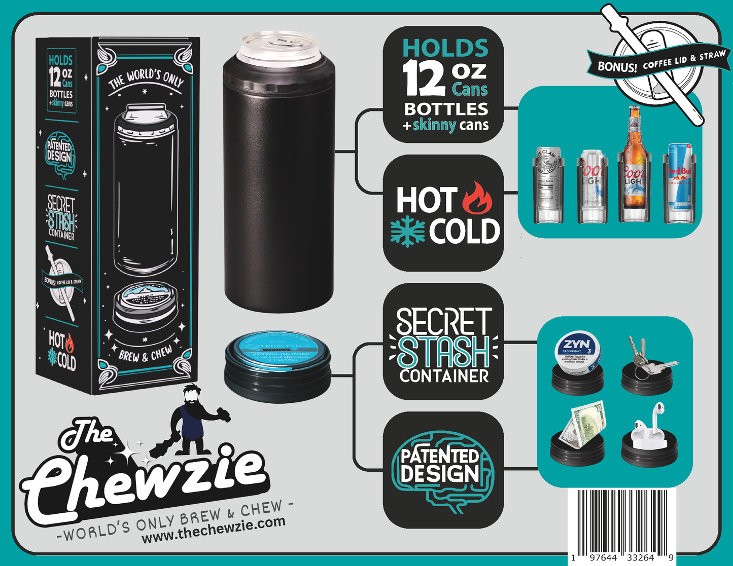Chewzie Hot/Cold Beverage Container